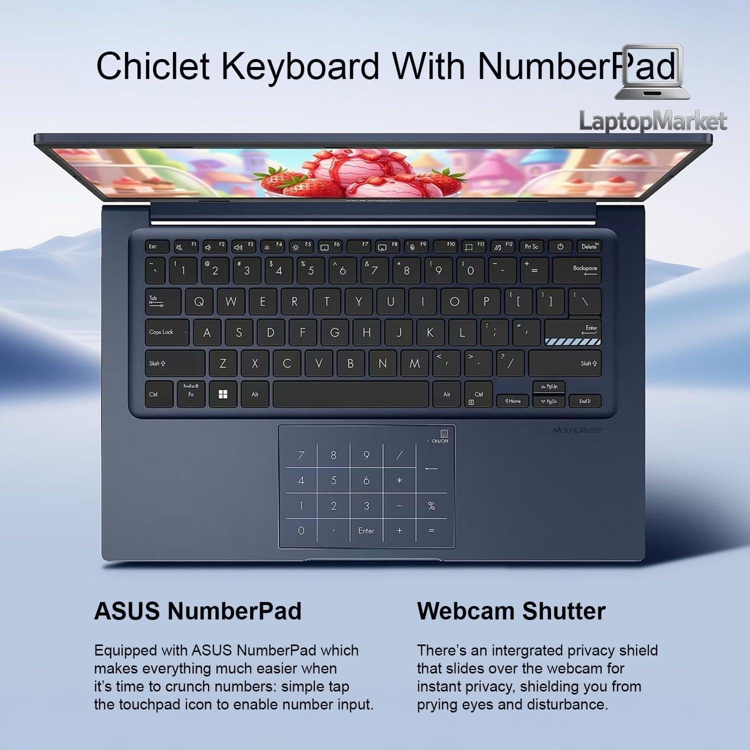 Customized ASUS Vivobook 14 FHD Laptop | Intel 13th Core i3, Up to 4.5GHz | 8/12/16/24/40GB DDR4 RAM | 256GB/512GB/1TB/2TB/4TB PCIe SSD | Win 11 | Wi-Fi 6E | HDMI | NumberPad | Thin & Light