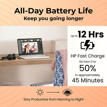 HP Ultrabook Laptop with Microsoft Copilot AI & Office 365 • Intel High Performance CPU • 8GB RAM • 1.3TB Storage (320GB SSD and 1TB OneDrive) • Windows 11 w/o Mouse
