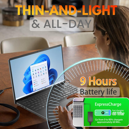 Dell 16-inch Touchscreen Laptop for Work & Study – 16" FHD+ Anti-Glare, 16GB DDR5 RAM, 1TB SSD, Intel 10-Core 7 150U(Up to 5.4GHz), Ai Copilot, Backlit KB, Win 11 Pro, Long Batterie Life