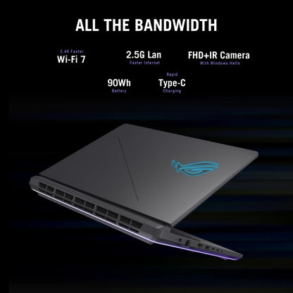ASUS ROG Strix G16 (2025) Gaming Laptop, 16” FHD+ 16:10 165Hz/3ms Display, NVIDIA® GeForce RTX™ 5060 Laptop GPU, Intel® Core™ i7 Processor 14650HX, 16GB DDR5, 1TB Gen 4 SSD, Wi-Fi 7, Windows 11 Home