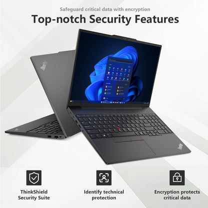 Lenovo ThinkPad E16 Gen 2 Laptop | 16" FHD+ | AMD Ryzen 7 7735U | 32GB DDR5 RAM | 1TB SSD | Fingerprint | Backlit Keyboard | | Webcam | HDMI | Wi-Fi 6 | Windows 11 Pro | Black | with Bundle Set