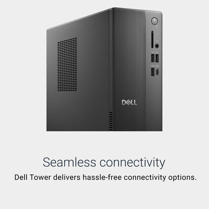 Dell Slim Desktop ECS1250 - Intel Core Ultra 5-225 Processor, Intel UHD Graphics, 16GB Memory, 512GB M.2 SSD, 3.0 SD Card Reader, Dell Wired Keyboard and Mouse, Windows 11 Home, Onsite+Migrate Service
