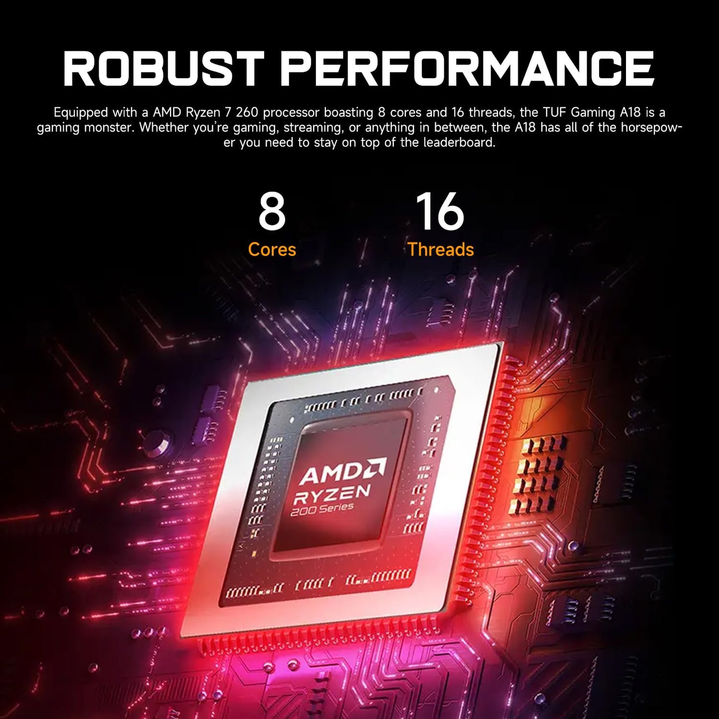 ASUS TUF A18 5070 Gaming Laptop, 18" WQXGA 240Hz Display, AMD Ryzen 7 260 (Beats Intel i7-14700), NVIDIA RTX 5070, 64GB RAM, 2TB SSD, RGB Backlit KB, Bundle with PCO Laptop Cooler