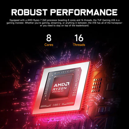 ASUS TUF A18 5070 Gaming Laptop, 18" WQXGA 240Hz Display, AMD Ryzen 7 260 (Beats Intel i7-14700), NVIDIA RTX 5070, 64GB RAM, 2TB SSD, RGB Backlit KB, Bundle with PCO Laptop Cooler