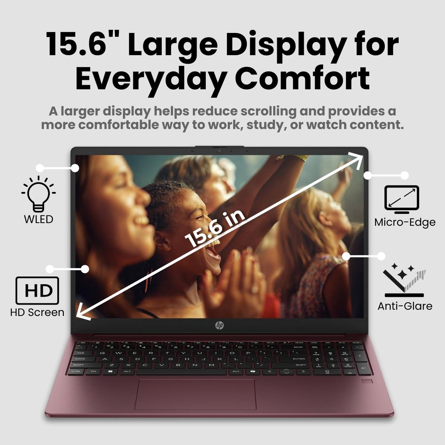 HP Ultrabook 15.6" Business Laptop Computer with Microsoft 365 • 2026 Edition • Intel 4-Core N200 CPU • 1.1TB Storage (1TB OneDrive + 128GB SSD) • Windows 11 • Copilot AI • no Mouse