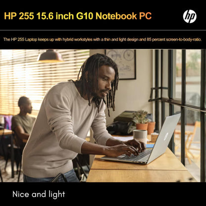 HP 255 G10 Laptop for Home or Work - Lifetime Microsoft Office 365 for Web - 15.6" Full HD - Ryzen 3 7330U (Beat Intel i5-1135G7) - 16GB RAM - 256GB SSD - HDMI - USB-C - Windows 11 w/o Mouse