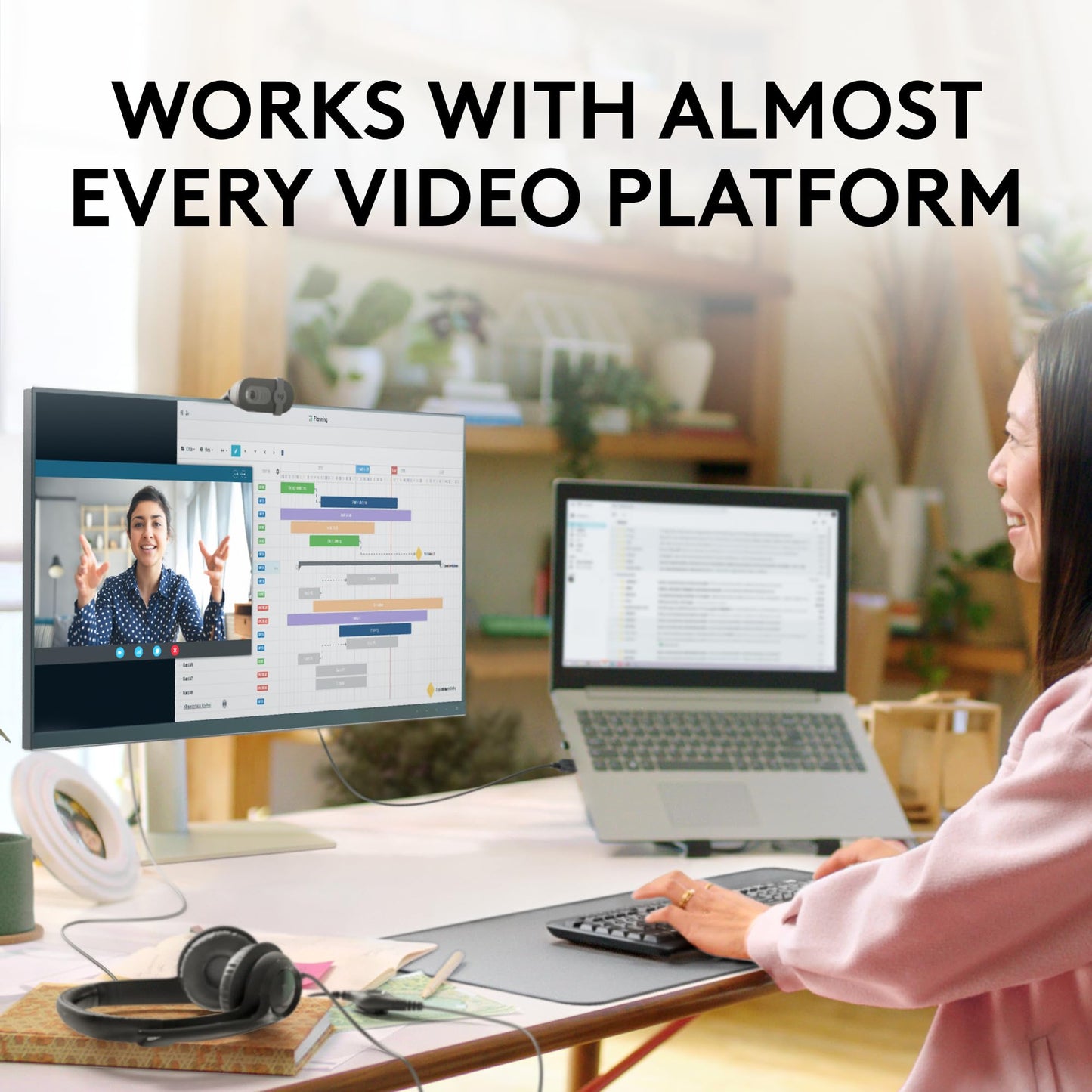 Logitech Brio 101 Full HD 1080p Webcam for Meetings, Streaming, Desktop, Laptop, PC - Built-in Mic, Shutter, Works with Zoom, Microsoft Teams, Nintendo Switch 2’s New GameChat Mode, USB-A,-Black