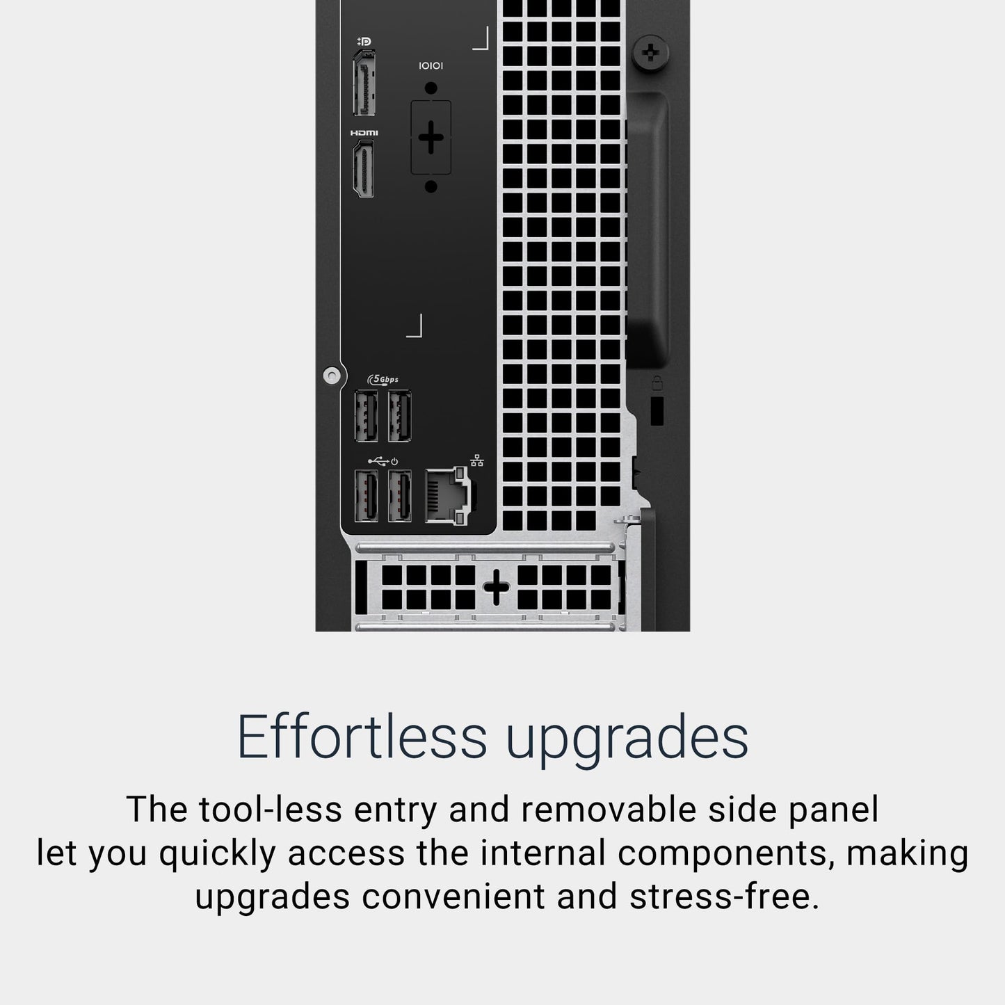 Dell Slim Desktop ECS1250 - Intel Core Ultra 5-225 Processor, Intel UHD Graphics, 16GB Memory, 512GB M.2 SSD, 3.0 SD Card Reader, Dell Wired Keyboard and Mouse, Windows 11 Home, Onsite+Migrate Service