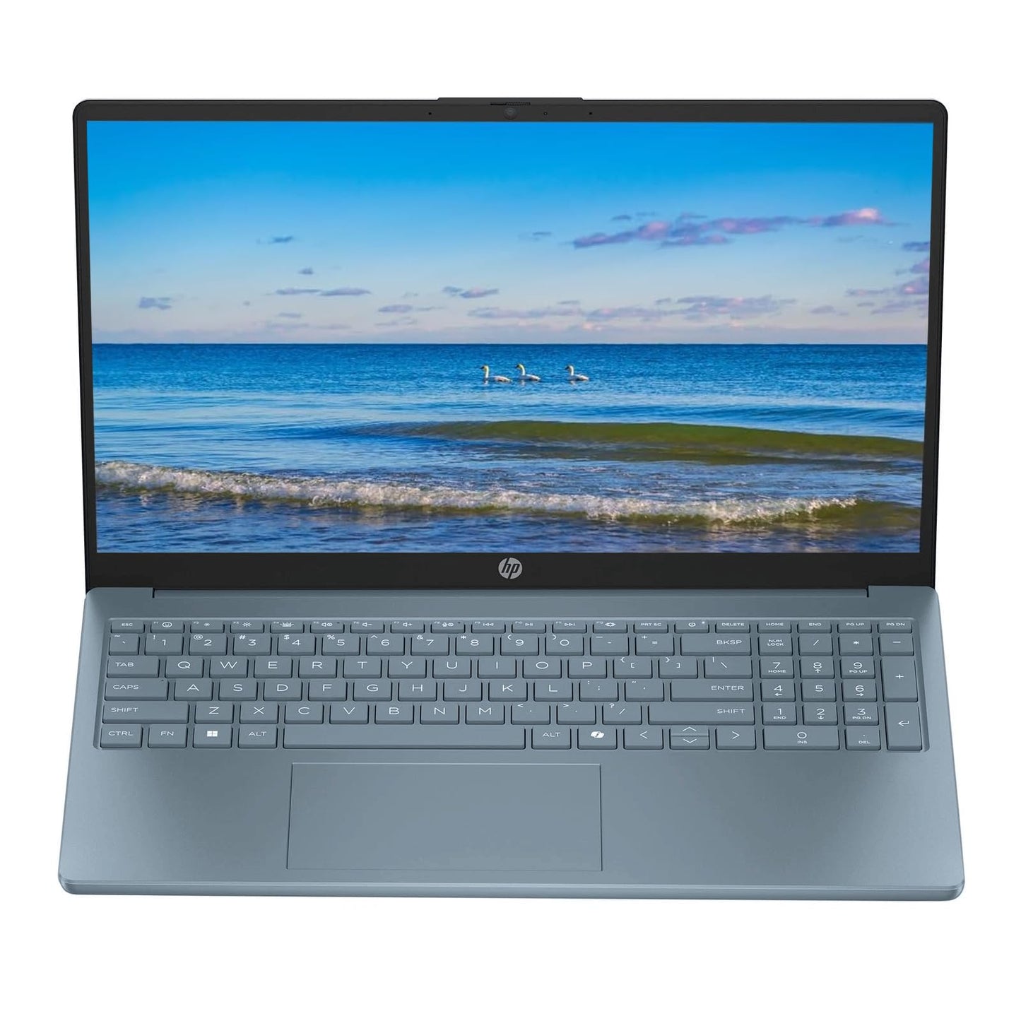 HP 2024 Portable 15'' HD Micro-Edge IPS Laptop, Intel Pentium Processor Up to 3.68GHz, 16GB DDR4, 128GB SSD, HDMI, Webcam, Ultra-Fast 6th Gen WiFi, Windows 11 OS, Dale Blue,