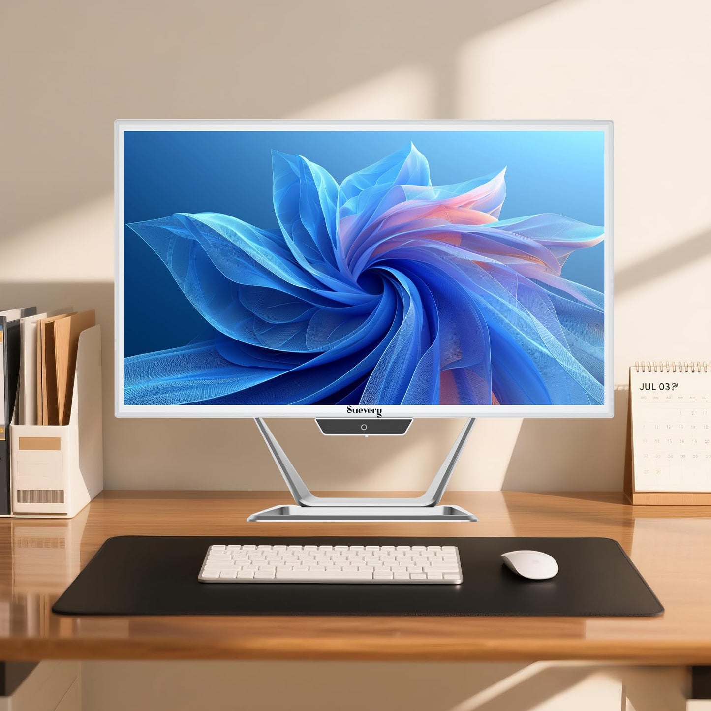 suevery All-in-One PC 21.5 AIO Desktop Computer Core I5, 512G SSD, DDR4 16G RAM, HD Webcam, Wi-Fi6, 1080P Gaming All in One 22" FHD Business Display for Home Office with Keyboard & Mouse