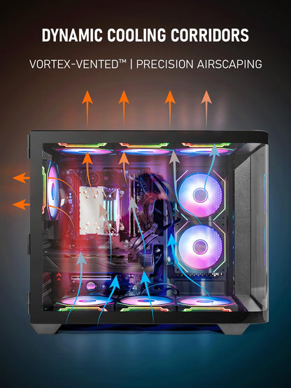 HERB GARDEN USA Liquid Cooling Gaming PC Desktop,12th Gen i7-12700KF, GeForce RTX 4060 8GB Graphics, 32GB DDR4 RGB RAM, 1TB NVMe SSD, 800W Power Supply, Windows 11 Pro,Plug and Play Desktop Computer