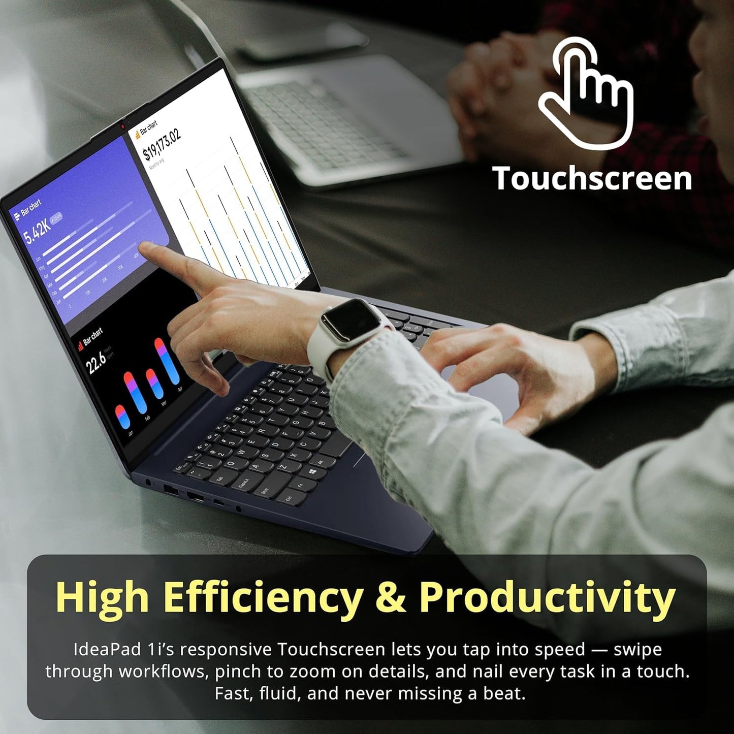 Lenovo Latest 15.6'' FHD Touchscreen Laptop with Microsoft Office for Web, Powerful 13th Intel Core i5 Processor (Beats 12th i7), 16GB RAM, 628GB SSD (500GB External), Windows 11, Long Battery Life