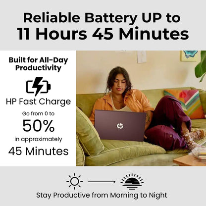 HP Ultrabook 15.6" Business Laptop Computer with Microsoft 365 • 2026 Edition • Intel 4-Core N200 CPU • 1.1TB Storage (1TB OneDrive + 128GB SSD) • Windows 11 • Copilot AI • no Mouse