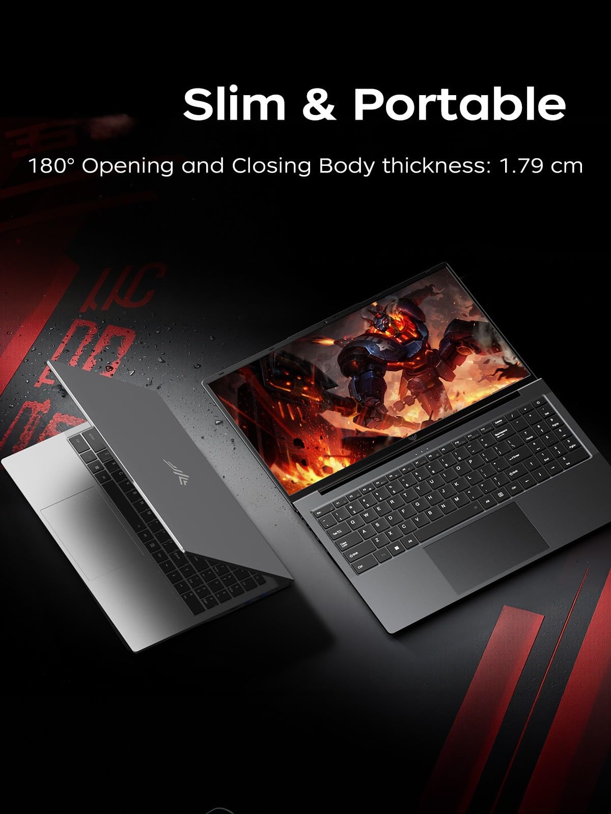 MALLRACE 2026 Gaming Laptop with AMD Ryzen 7 7730U 8-core Processor（Up to 4.5GHz,16GB DDR4 RAM 512GB SSD, AMD Radeon Graphics,WiFi 6,15.6 inch IPS Display,Webcam, AMD Laptop Computer