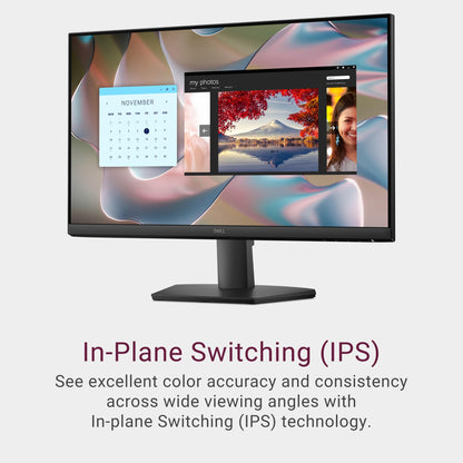 Dell 24 Monitor - SE2425HM - 23.8-inch Full HD (1920x1080) 16:9 100Hz Display, IPS Panel, 16.70 Million Colors, Anti-Glare, 1 HDMI / 1 VGA Port, TÜV Rheinland 3-Star*, Comfortview Plus - Black