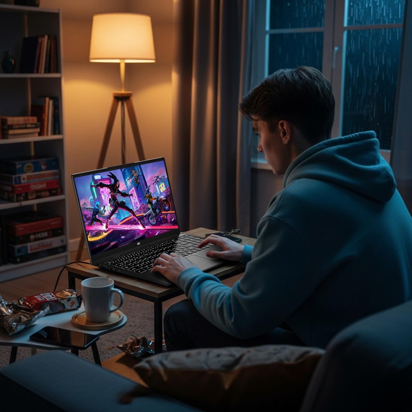 NIMO 15.6" IPS FHD Gaming Laptop, AMD Ryzen 7 8745HS 32GB DDR5 RAM 1TB SSD (8C/16T, up to 4.9GHz), Radeon 780M Graphics, 100W Type-C, Backlit Keyboard, Fingerprint, USB-C 4.0 Business Computer