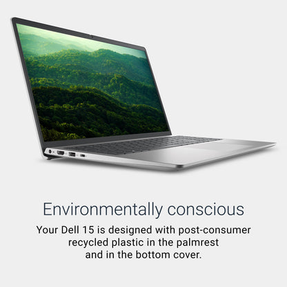 Dell 15 Laptop DC15250-15.6-inch FHD 120Hz Display, 13th Gen Intel Core i7-1355U, 16GB DDR5 RAM, 512GB SSD, Intel UHD Graphics, Windows 11 Home, 1 Year Basic Onsite Service - Platinum Silver