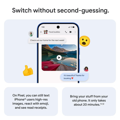 Google Pixel 10 - Unlocked Android Smartphone - Gemini AI Assistant - Advanced Triple Rear Camera, Fast-Charging 24+ Hour Battery, and 6.3" Actua Display - Frost - 256 GB (2025 Model)
