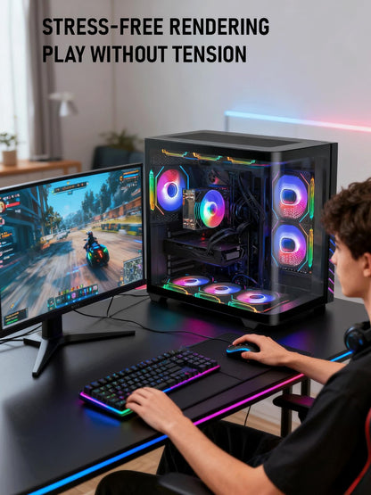 HERB GARDEN USA Liquid Cooling Gaming PC Desktop,12th Gen i7-12700KF, GeForce RTX 4060 8GB Graphics, 32GB DDR4 RGB RAM, 1TB NVMe SSD, 800W Power Supply, Windows 11 Pro,Plug and Play Desktop Computer