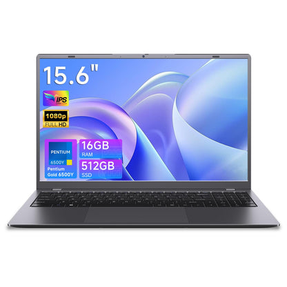 MAXVELTH 15.6 Inch Laptop 16GB RAM 512GB SSD, Gold Pentium Processor (Up to 3.4GHz), Expandable to 1TB, IPS FHD Display, 38WH, USB3.2, Type-C, HDMI, WiFi 5, Win11 Laptop, Notebook Laptops