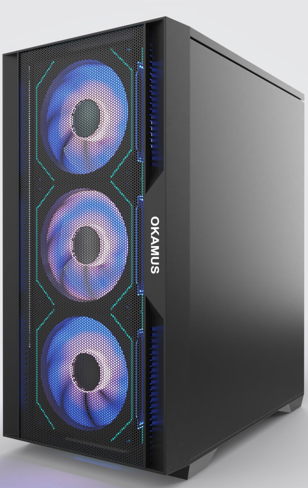 OKAMUS Gaming PC, i7 CPU, GTX 1660 Super 6GB Graphics, 512 GB M.2, 16 GB RAM Pre-Built Computer, RGB Fans x 4, Win 11 Home，WiFi 6 + 5.2/5.3, 550W PSU (i7+GTX 1660S+512GB+16GB)