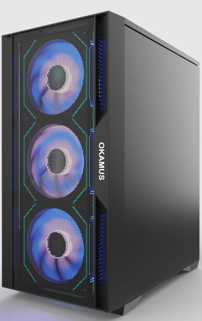 OKAMUS Gaming PC, i7 CPU, GTX 1660 Super 6GB Graphics, 512 GB M.2, 16 GB RAM Pre-Built Computer, RGB Fans x 4, Win 11 Home，WiFi 6 + 5.2/5.3, 550W PSU (i7+GTX 1660S+512GB+16GB)
