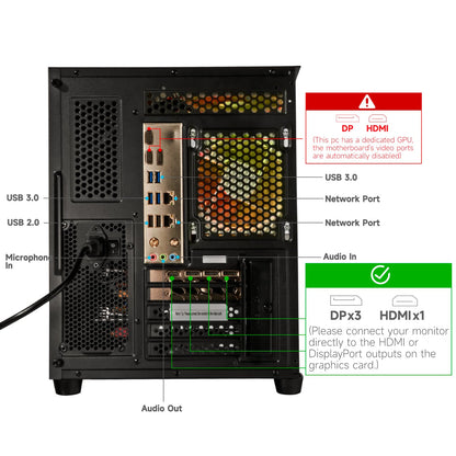 LXZ Gaming PC Desktop Computer, Core i9-13900HX, GeForce RTX 5060, 32GB DDR5 RAM, 1TB NVMe 3.0 SSD, Wi-Fi 6-4K 8K VR Ready Gaming & Streaming PC for Gamers & Creators