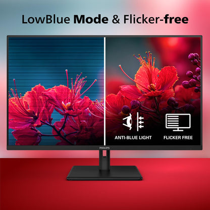 Philips 32E1N1100L 32"' Frameless Monitor, FHD 1920 x 1080, VA Panel, Adaptive-Sync 100Hz, VESA, 4Yr Advance Replacement Warranty, Black