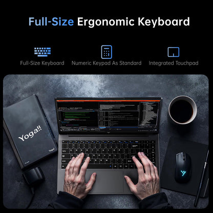 MALLRACE 15.6" IPS Light Gaming Laptop, AMD Ryzen 3 4300U(4C/4T,Beat Intel Processor N100,up to 3.7GHz) Computer with Numbers Keyboard Type-C Charger WiFi 5 BT5.0, 54.72Wh Battery for Student and Home