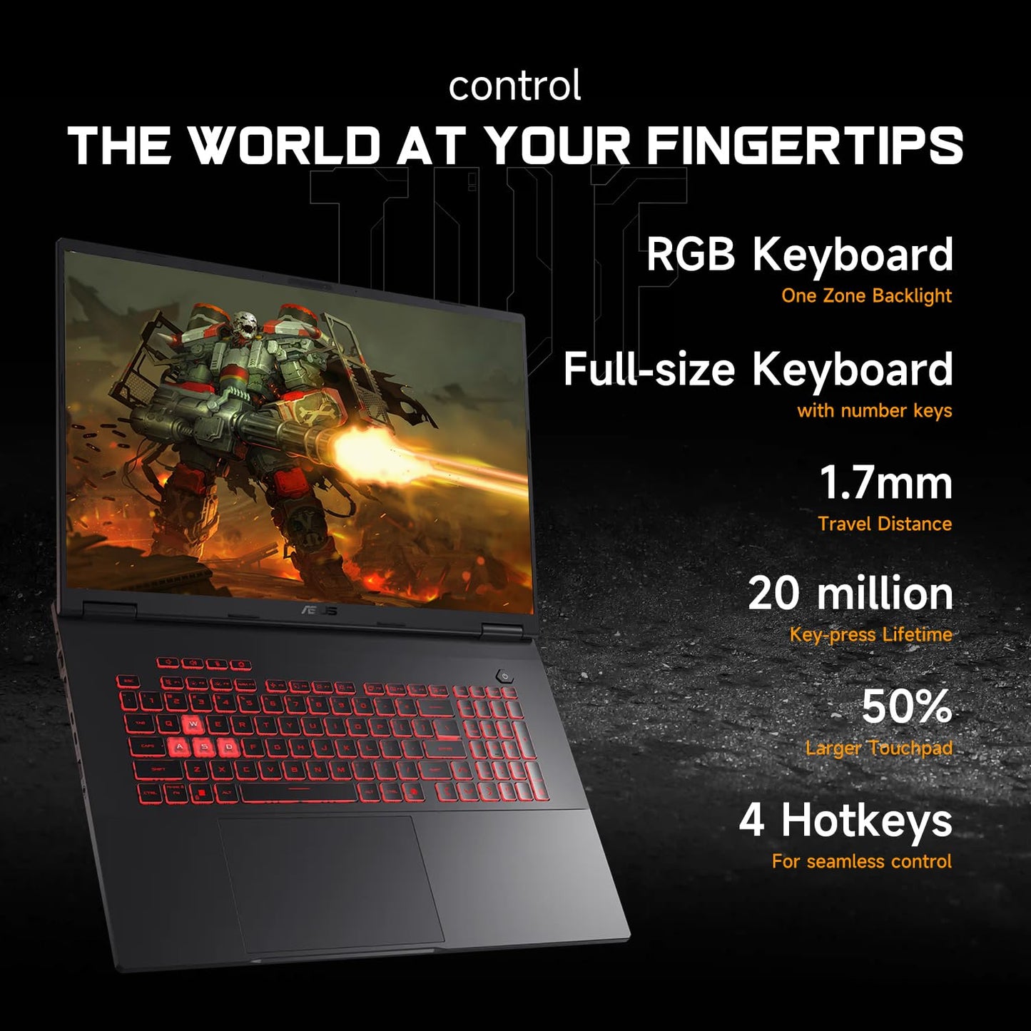 ASUS TUF A18 5070 Gaming Laptop, 18" WQXGA 240Hz Display, AMD Ryzen 7 260 (Beats Intel i7-14700), NVIDIA RTX 5070, 64GB RAM, 2TB SSD, RGB Backlit KB, Bundle with PCO Laptop Cooler