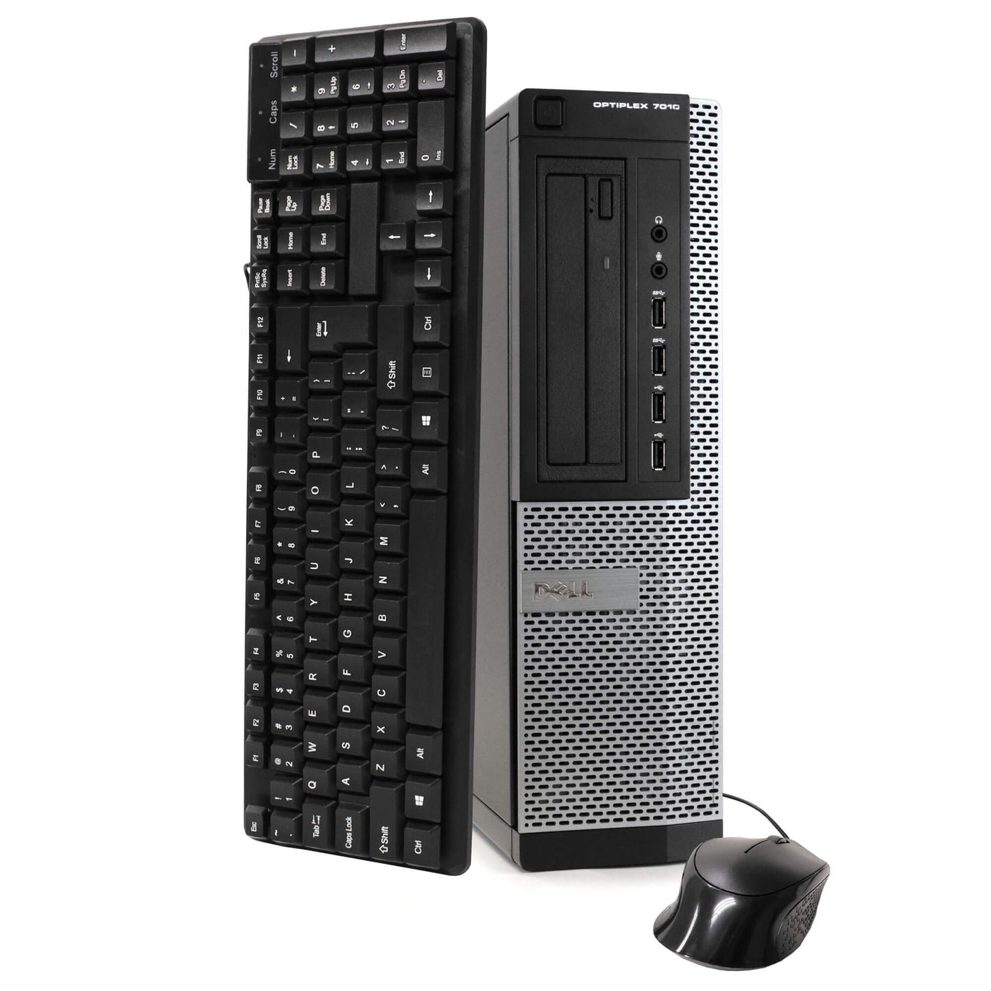 Refurbish Dell Desktop Computer Package Compatible with Dell Optiplex 7010 Intel Quad Core i5 3.2GHz, 8GB Ram, 500GB HDD, 19-inch LCD, DVD, WiFi, Keyboard, Mouse, Windows 11 Pro