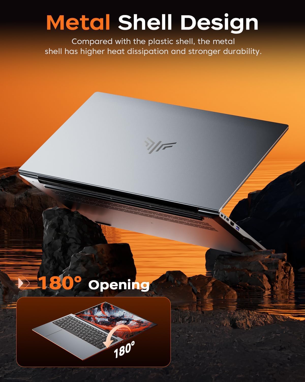 MALLRACE 2026 AMD Gaming Laptop, 16 inch Laptop Computer with AMD Ryzen 7 7730U Series(8C/16T, Up to 4.5GHz), 16GB RAM 512GB NVMe SSD Laptop, AMD Radeon Graphics, WiFi-6, Backlit KB, HDMI