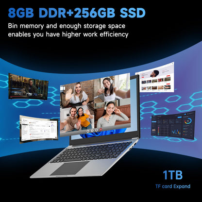 Exilapsire 16 inch Laptop Computer,8GB RAM 256GB SSD Storage Laptop PC,with AMD A9 Processor(up to 3.2GHz),IPS FHD Display,Win11 Pro,Students & Work Notebook Computer,9000mAh Battery,Cooling System