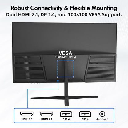 Computer Monitor, 4K Computer Monitor (3840 x2160) up to 120Hz, Gaming Monitor 32", Gaming Monitors w/ 99% sRGB, AMD FreeSync, IPS Panel,Computer Monitors w/ 1ms Display, VESA Mountable, Black