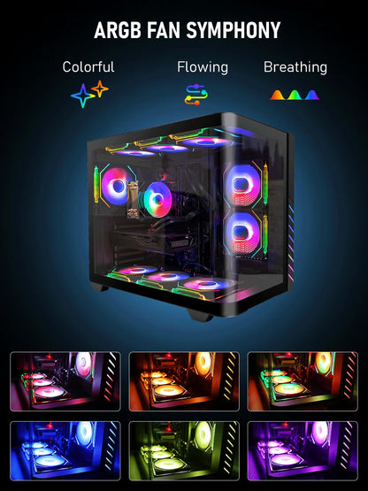HERB GARDEN USA Liquid Cooling Gaming PC Desktop,12th Gen i7-12700KF, GeForce RTX 4060 8GB Graphics, 32GB DDR4 RGB RAM, 1TB NVMe SSD, 800W Power Supply, Windows 11 Pro,Plug and Play Desktop Computer