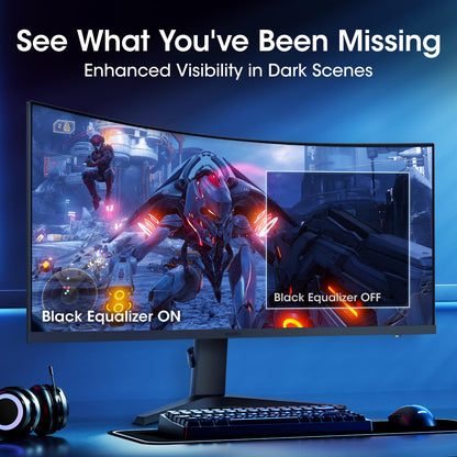 KOORUI 34-inch Curved Ultrawide WQHD 3440×1440 Gaming Monitor, 180Hz 1000R- PIP/PBP, 1ms(MPRT), HDR400, DCI-P3 95%, FreeSync Premium, 1 x DP 1.4 & 2 x HDMI 2.0, Tilt Height Swivel Adjustment, 34E6UC