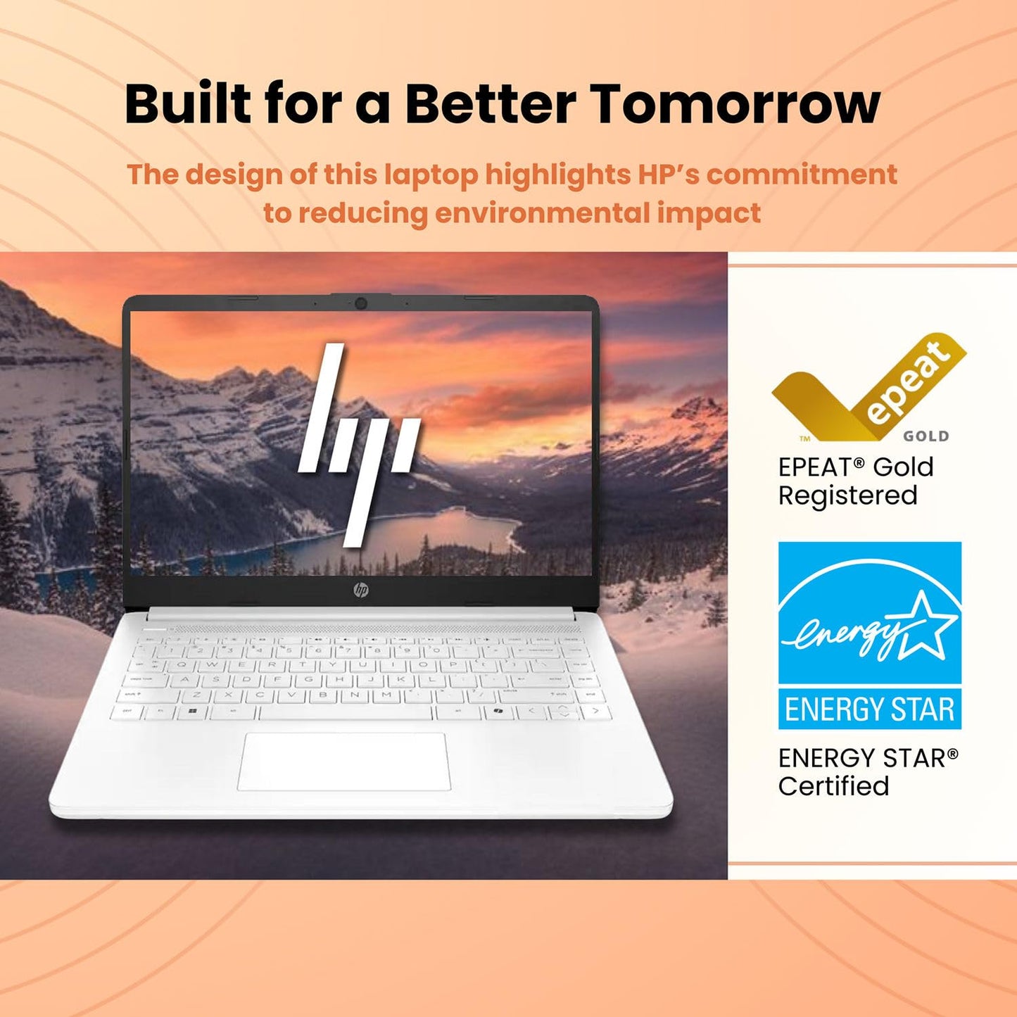 HP Ultrabook Laptop with Microsoft Copilot AI & Office 365 • Intel High Performance CPU • 8GB RAM • 1.3TB Storage (320GB SSD and 1TB OneDrive) • Windows 11 w/o Mouse