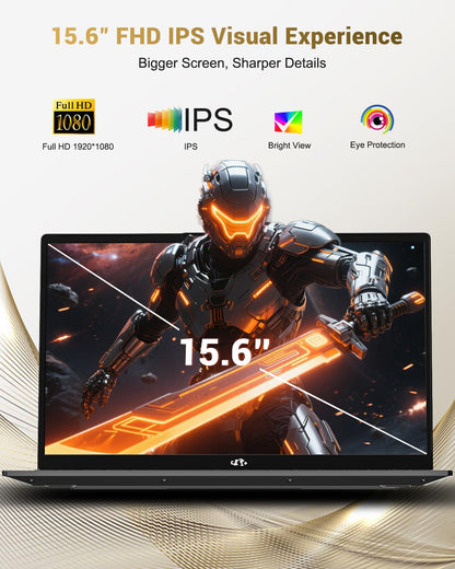 NIMO 15.6" IPS FHD Gaming Laptop, AMD Ryzen 7 8745HS 32GB DDR5 RAM 1TB SSD (8C/16T, up to 4.9GHz), Radeon 780M Graphics, 100W Type-C, Backlit Keyboard, Fingerprint, USB-C 4.0 Business Computer