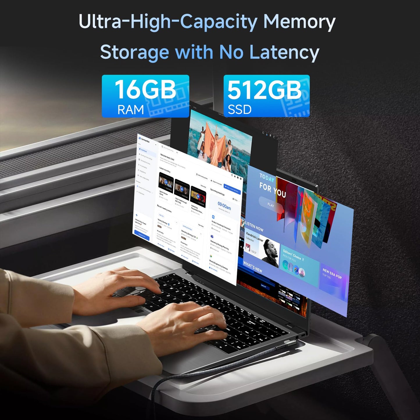 MAXVELTH 15.6 Inch Laptop 16GB RAM 512GB SSD, Gold Pentium Processor (Up to 3.4GHz), Expandable to 1TB, IPS FHD Display, 38WH, USB3.2, Type-C, HDMI, WiFi 5, Win11 Laptop, Notebook Laptops
