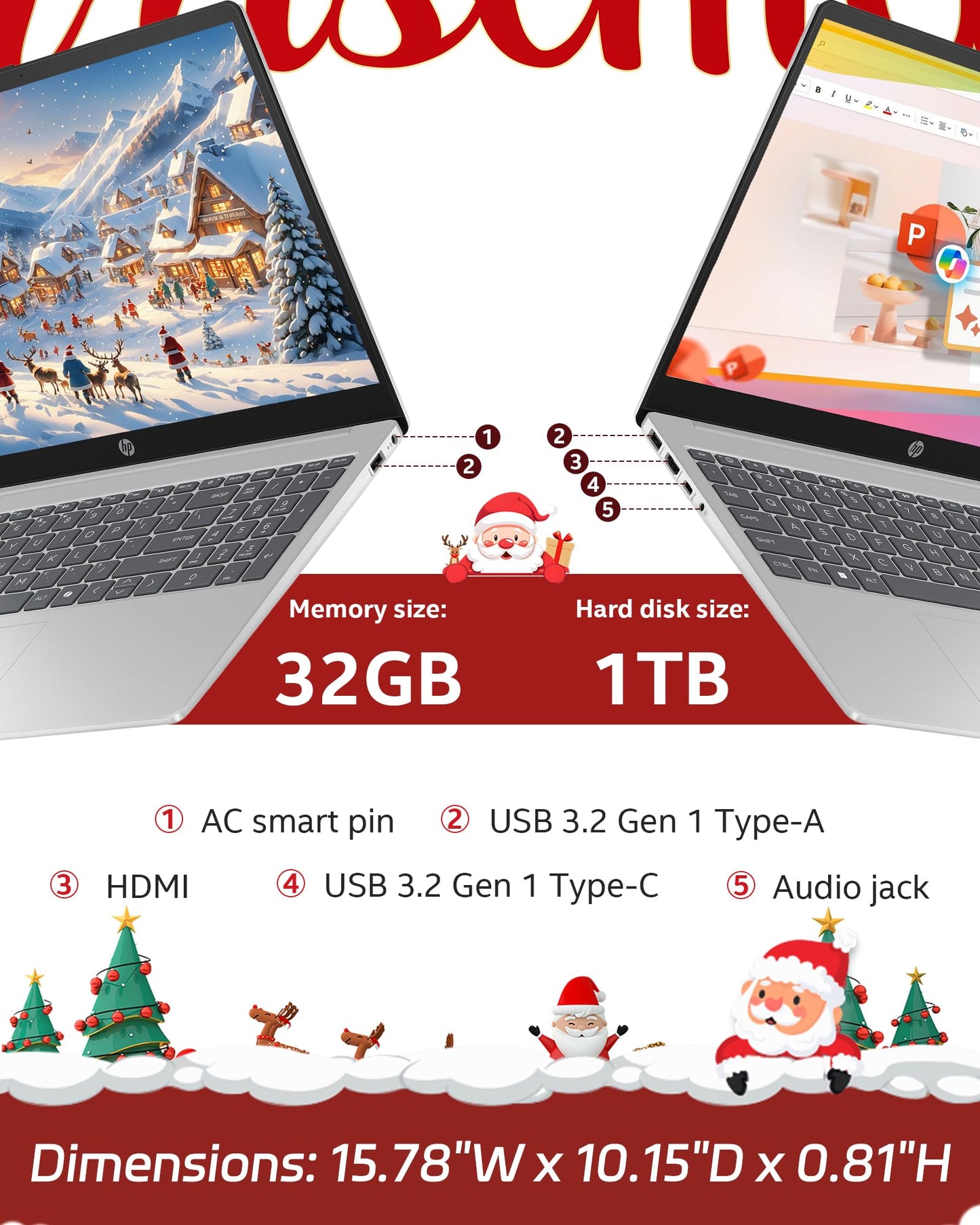 HP Laptops Touchscreen 2026-17 inch Touchscreen · Intel 12-core Ultra 7 255U & 12 NPU Tops · Backlit KB · Fingerprint Reader · AI Copilot · Wins 11 Pro ·WiFi 6 (32GB DDR5,1TB SSD)