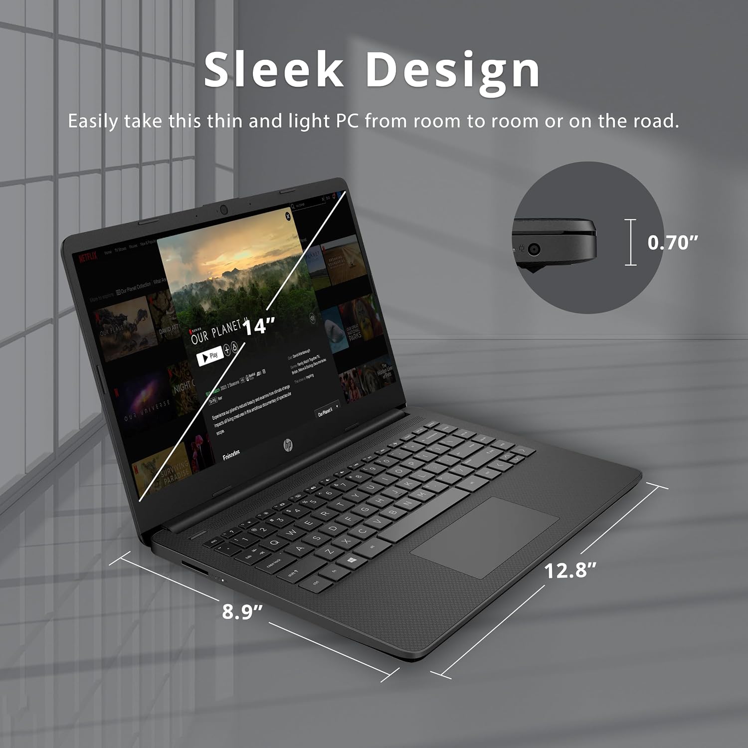 Custom HP 14" Laptop • Intel Pentium Silver N5030 • 720p HD Screen • 4/8/16/32 GB RAM • 128GB/256GB/512GB/1TB/2TB SSD • Up to 9.5 Hours Battery Life • Windows 11 Home • HP Camera