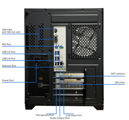 SKYESEV Gaming PC Desktop Computer, AMD Ryzen 5 5500, RX6500XT 4GB Graphics, 16GB DDR4 RAM, 512GB NVMe SSD, ARGB Fans, Game Design Office