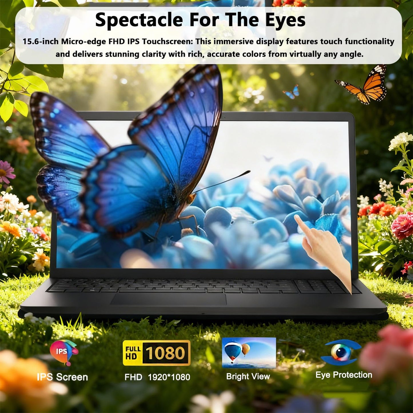 Dell 15.6" FHD Touchscreen Laptop • Intel Core i5-1334U • 8GB RAM • 256GB PCIe SSD • SD Card Reader • Long Battery Life • Wi-Fi 6 • Windows 11 • for Study & Work • WOWPC Recovery USB