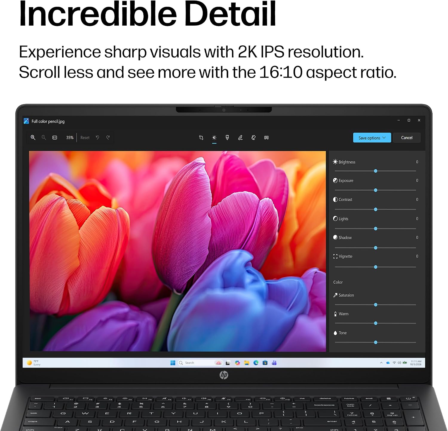 HP OmniBook 3 16 inch Laptop PC, 2K Touchscreen, AMD Ryzen 3 30, 8 GB RAM, 256 GB SSD, AMD Radeon 610M GPU, Windows 11 Home, Mica Silver, 16-by0199nr
