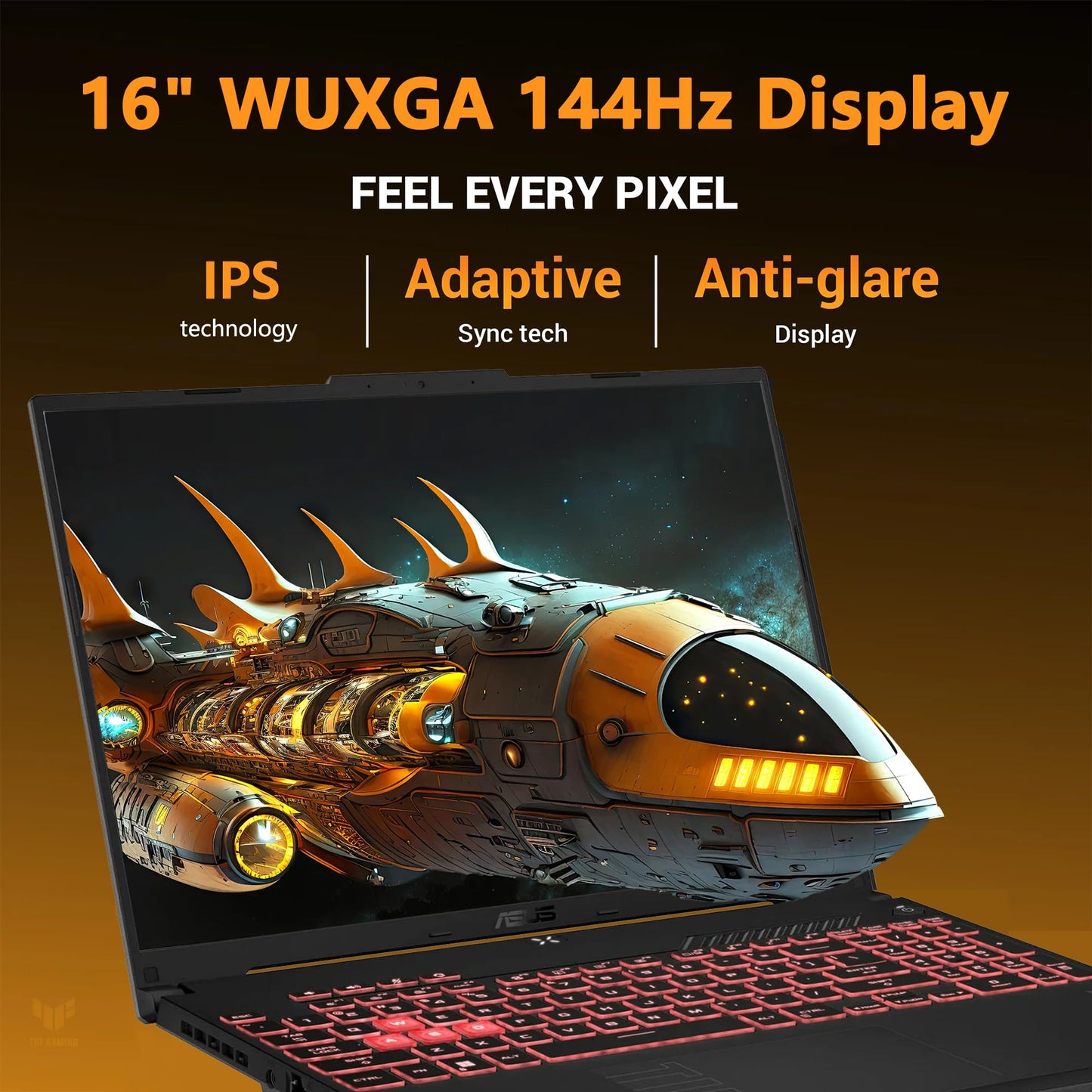 ASUS TUF A16 Gaming Laptop | 16" WUXGA IPS 144Hz | AMD 6-Core Ryzen 7 7445HS | 16GB DDR5 512GB SSD | NVIDIA GeForce RTX 4050 (194 AI Tops) | Backlit Keyboard USB 4 Wi-Fi 6 Win11 w/DLCA Accessory