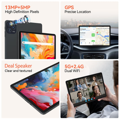 2026 Latest 11 Inch Tablet Android 15 Tablets with Octa Core Processor 16GB RAM 128GB ROM 1TB Expand Tablet with 7000mAh Battery, 21MP Camera, FHD Screen, GPS, 5G WiFi+2.4G WiFi, Deal Speaker, BT 5.0