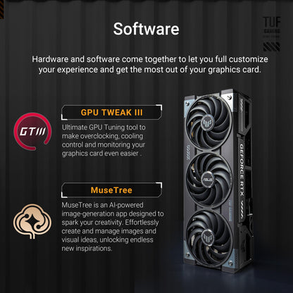 ASUS TUF Gaming GeForce RTX ™ 5070 12GB GDDR7 OC Edition Gaming Graphics Card (PCIe® 5.0, HDMI®/DP 2.1, 3.125-slot, Military-Grade Components, Protective PCB Coating, axial-tech Fans)