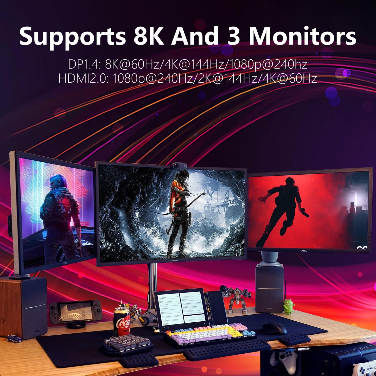 GPVHOSO RTX 2060 8GB Super Graphics Card 256Bit GDDR6 Video Card with Ray Tracing, Dual Fans, PCI Express x 16 3.0 HDMI Display Port DVI, Supports Up to 8K for PC Gaming Office Creative Work