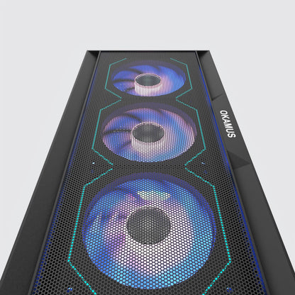 OKAMUS Gaming PC, i7 CPU, GTX 1660 Super 6GB Graphics, 512 GB M.2, 16 GB RAM Pre-Built Computer, RGB Fans x 4, Win 11 Home，WiFi 6 + 5.2/5.3, 550W PSU (i7+GTX 1660S+512GB+16GB)