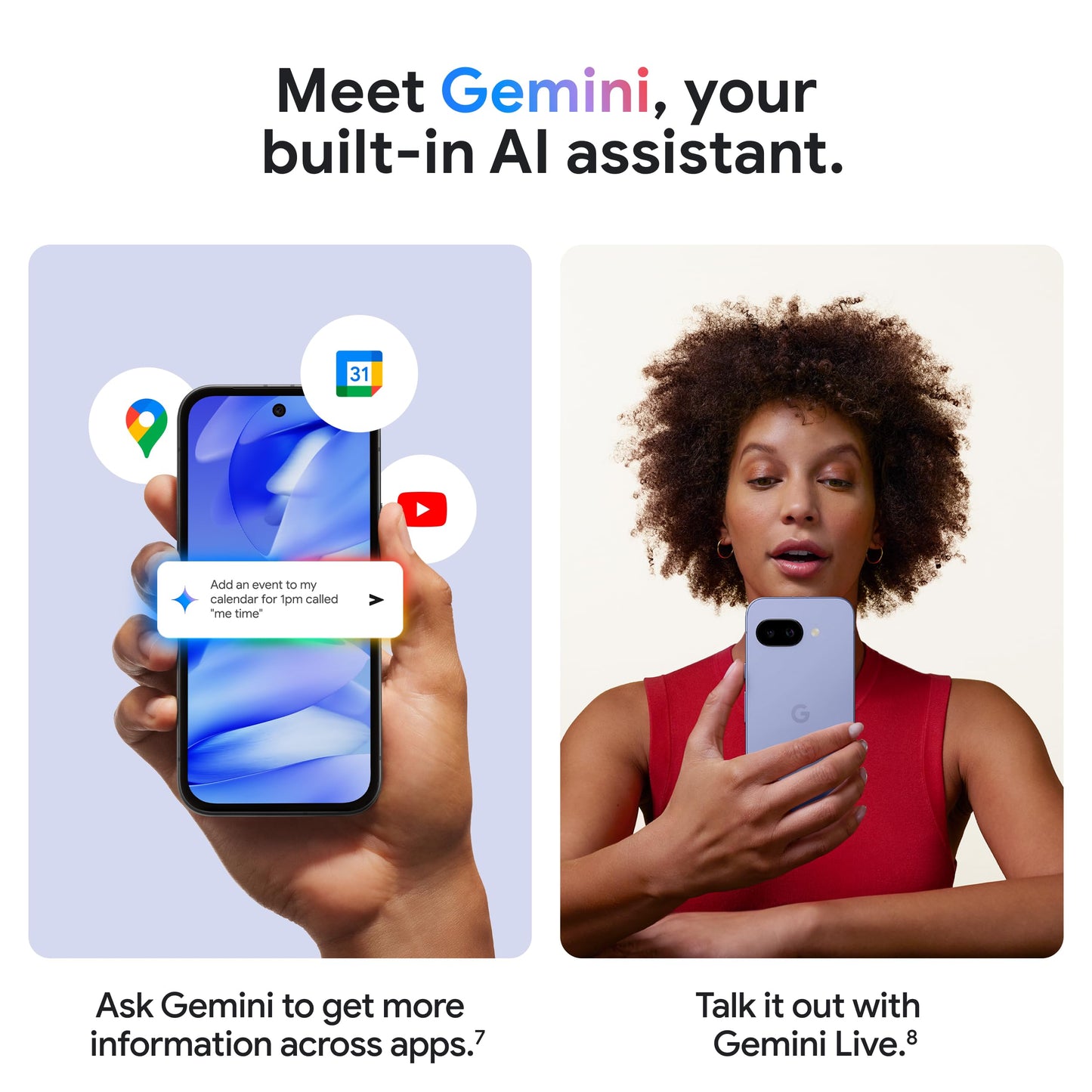 Google Pixel 9a with Gemini - Unlocked Android Smartphone with Incredible Camera and AI Photo Editing, All-Day Battery, and Powerful Security - Porcelain - 128 GB